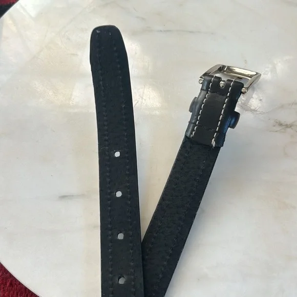 Men's Black Leather Belt NWOT - Picture 6 of 8